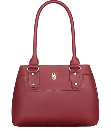 Fostelo Maroon Faux Leather Shoulder Bag
