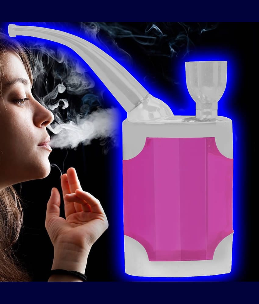 JMALL Multicolour 9 cm Glass Bong - Pack of 1