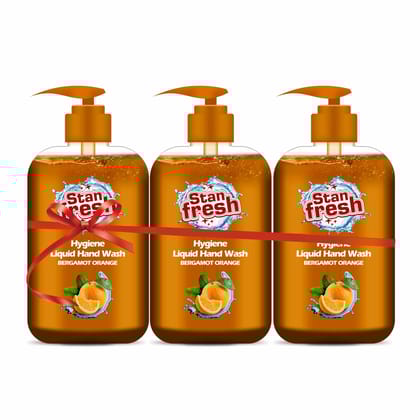 Stanfresh Hygiene Liquid Hand Wash Bergamot Orange 500ml(Pack Of 3)