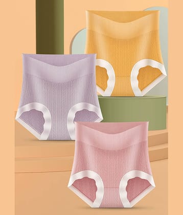 3Mads Pack of 3 Nylon Hipster For Women ( Multicolor10 )