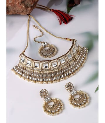 Sukkhi White Alloy Necklace Set ( Pack of 1 )