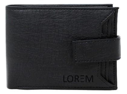 LOREM Removable Card Holder Bi-Fold Faux Leather 7 ATM Card Slots Wallet for Men-UF