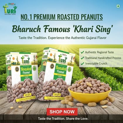 TURF FRESH - Premium Roasted Peanut| Khari Sing - Chakna Dana Chana | Bharuch Gujarat Special TURF FRESH - Premium Roasted Peanut| Khari Sing - Chakna Dana Chana | Bharuch Gujarat Special