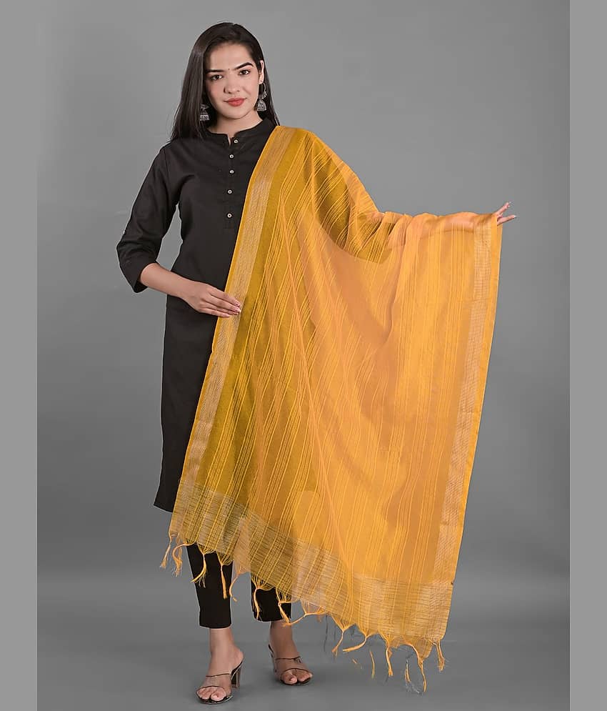 Apratim - Yellow Chanderi Women's Dupatta - ( Pack of 1 )