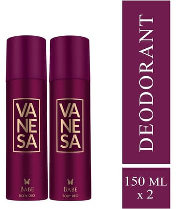 Vanesa Babe Deodorant Spray For Women - 150ML Each (Pack Of 2)