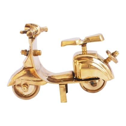 Brass Scooter Decorative Miniature | Collectible Desk Decor, Height : 3.2 Inch (ZMAS327 B)