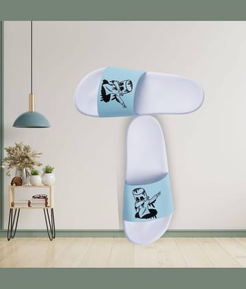 PERY PAO Blue Men's Slide Flip Flop