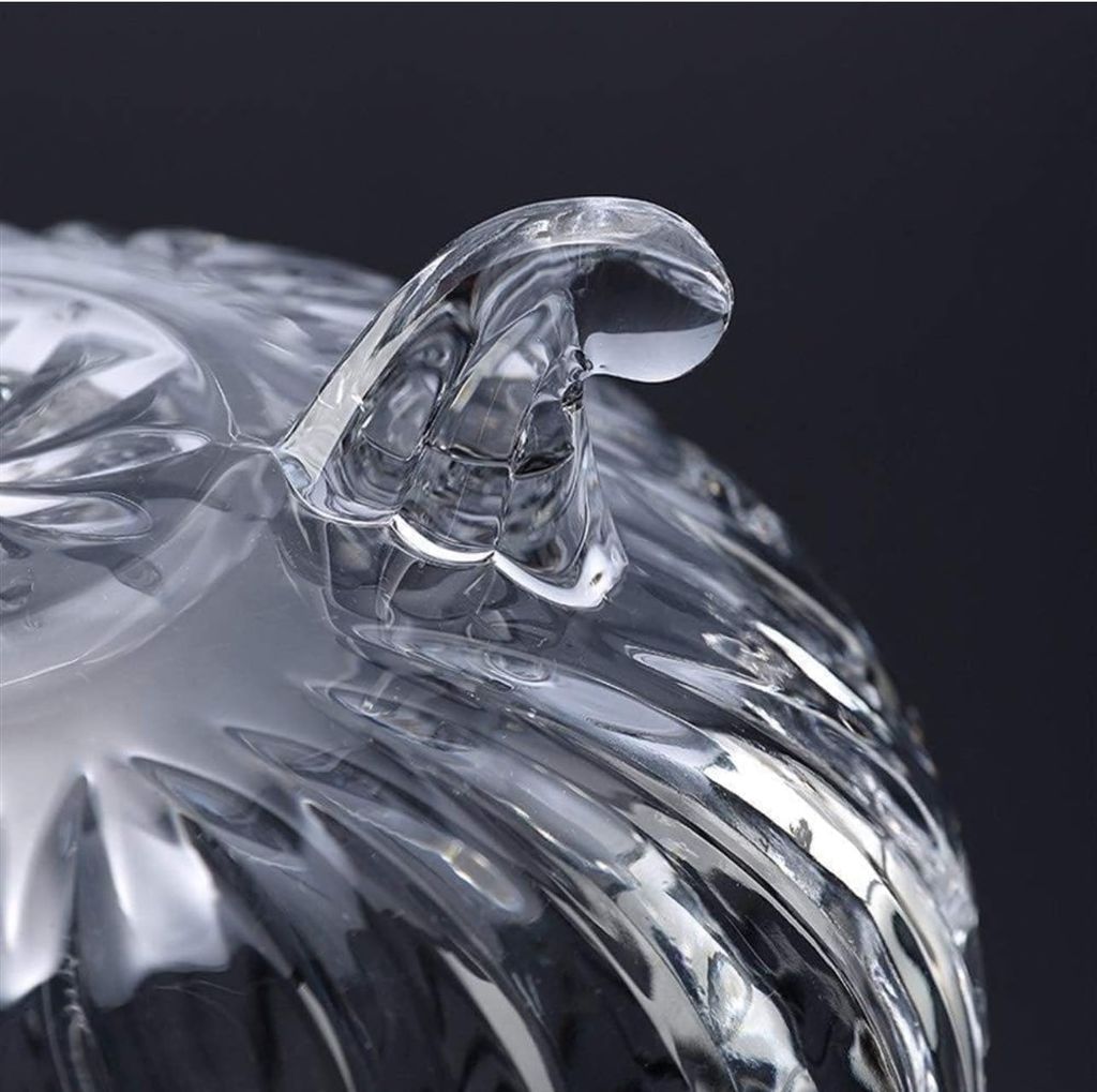 Crystal Glass Fruit Bowl Dry Fruit Plate Three-Legged Snack Candy Plates for Home, Restaurants and Companies