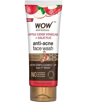 WOW Skin Science Apple Cider Vinegar Face Wash 100ml Tube
