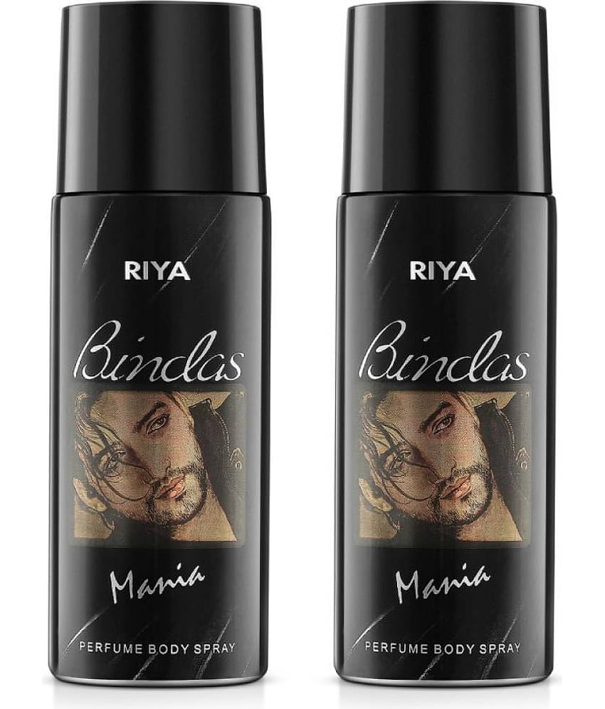 RIYA Bindas Deodorant 150 Ml Each,Pack Of 2 Body Spray Deodorant - For Men, 300 ml