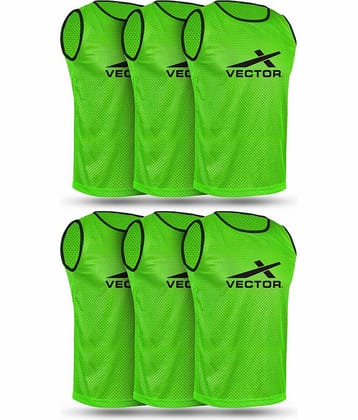 VECTOR X VX-BIBS Pack of 6 Small Football, Hockey Bib (Blue)