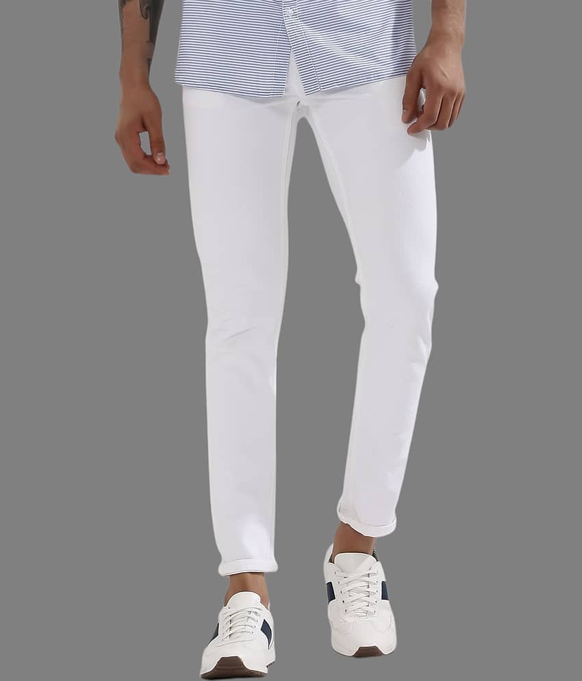 x20 - White Denim Skinny Fit Men's Jeans ( Pack of 1 )
