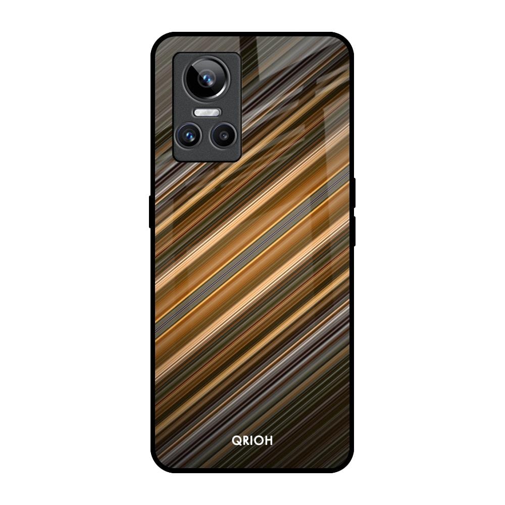 Diagonal Slash Pattern Glass Case for Realme GT Neo 3