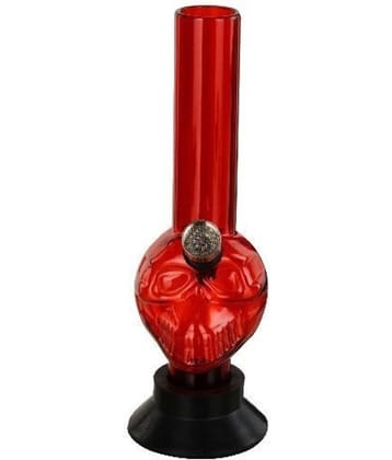 PUFF SMART Acrylic Bong 8 Inch (Waterpipe) Color - Red