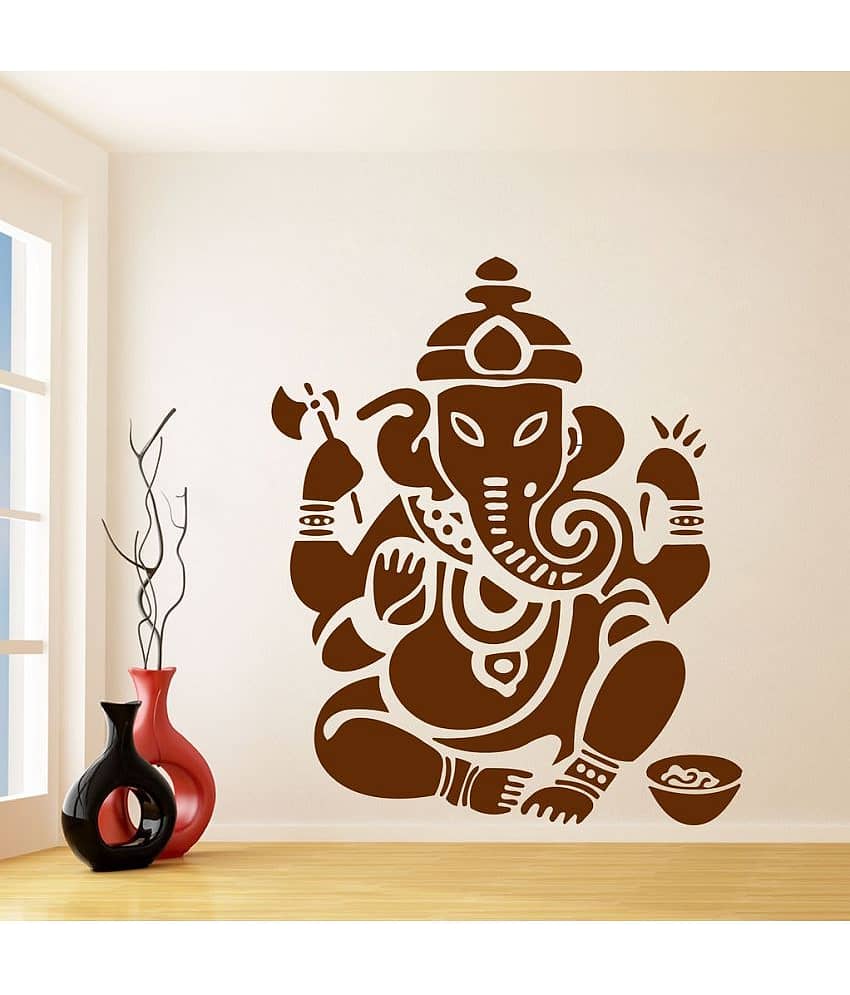 Decor Villa Shri Ganesh Ji PVC Wall Stickers