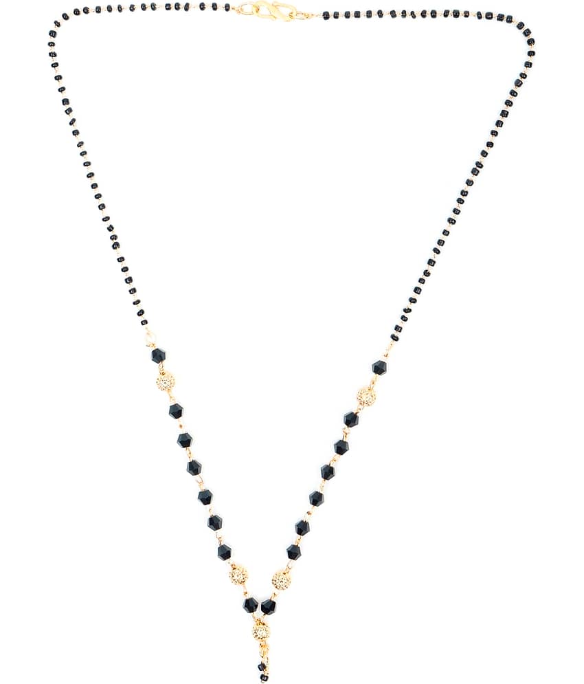 PUJVI - Golden Mangalsutra ( Pack of 1 )