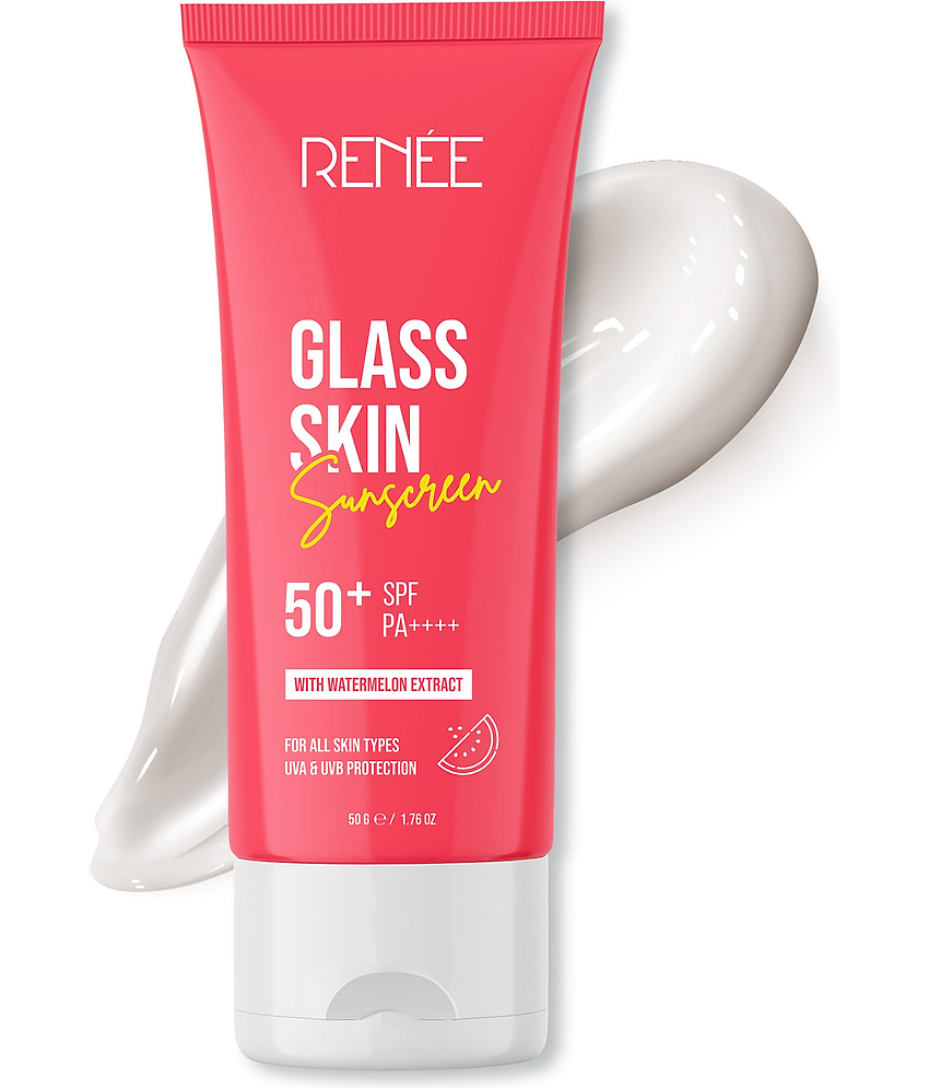 RENEE Glass Skin Gel Sunscreen SPF 50+, Lightweight, Hydrating, No White Cast, 50g