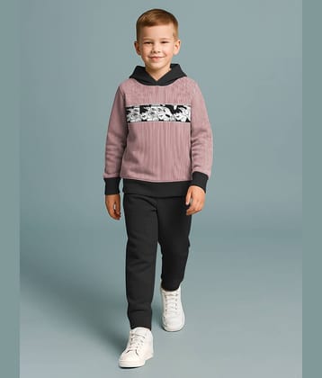 HELLCAT Pack of 1 Boys Cotton Blend Sweatshirt & Trackpant Set ( Red )