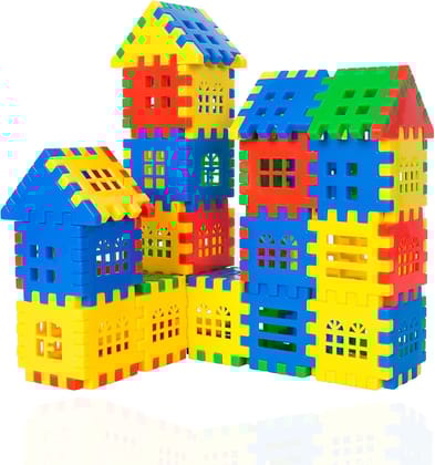 Denzcart Building Blocks Educational Toys Set - 70 PCS, Interlocking Shapes for Kids 3 Years and Up, Enhances STEM Learning, Motor Skills, and Cognitive Development, for Birthdays