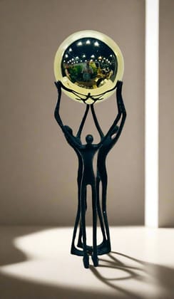 Uplifted by Unity – Golden Globe Series-Smokey Black / H: 18 | L: 5  (In inch)