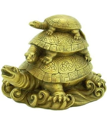 PAYSTORE Triple Kachua Three Tiered Tortoise Fengshui Turtle Family and Vastu for Good Luck