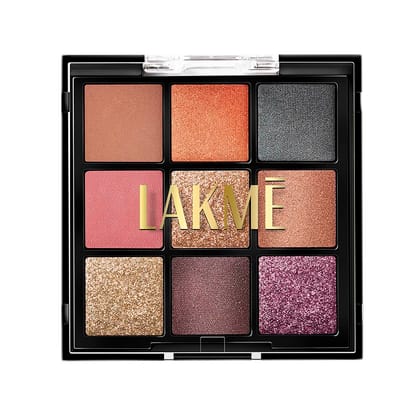 LAKMÉ 9 in 1 Eyeshadow Powder EveningGlam 11.7g - Matte, Shimmer and Metallic LAKMÉ 9 in 1 Eyeshadow Powder EveningGlam 11.7g - Matte, Shimmer and Metallic - Evening Glam / 11.7 g (Pack of 1)