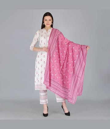 MAUKA - Pink Rayon Women's Straight Kurti ( Pack of 1 )