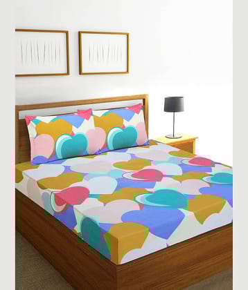 Home Candy Microfiber Double Bedsheet ( Green )