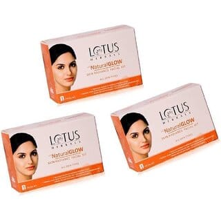 Lotus Herbals Natural Glow Skin Radiance Single Facial Kit  Deep Pore Cleansing   50G ( Pack Of 3)