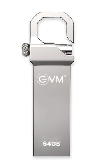 EVM EnStore 64GB Metal USB 2.0 Flash Drive - High Read Speeds up to 15MB/s & Write Speeds up to 8MB/s - Durable Metal Casing - Ideal for Data Transfer & Storage - (EVMPD/64GB)