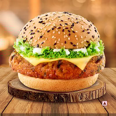Cheesy Peri Peri Chicken Grilled Burger