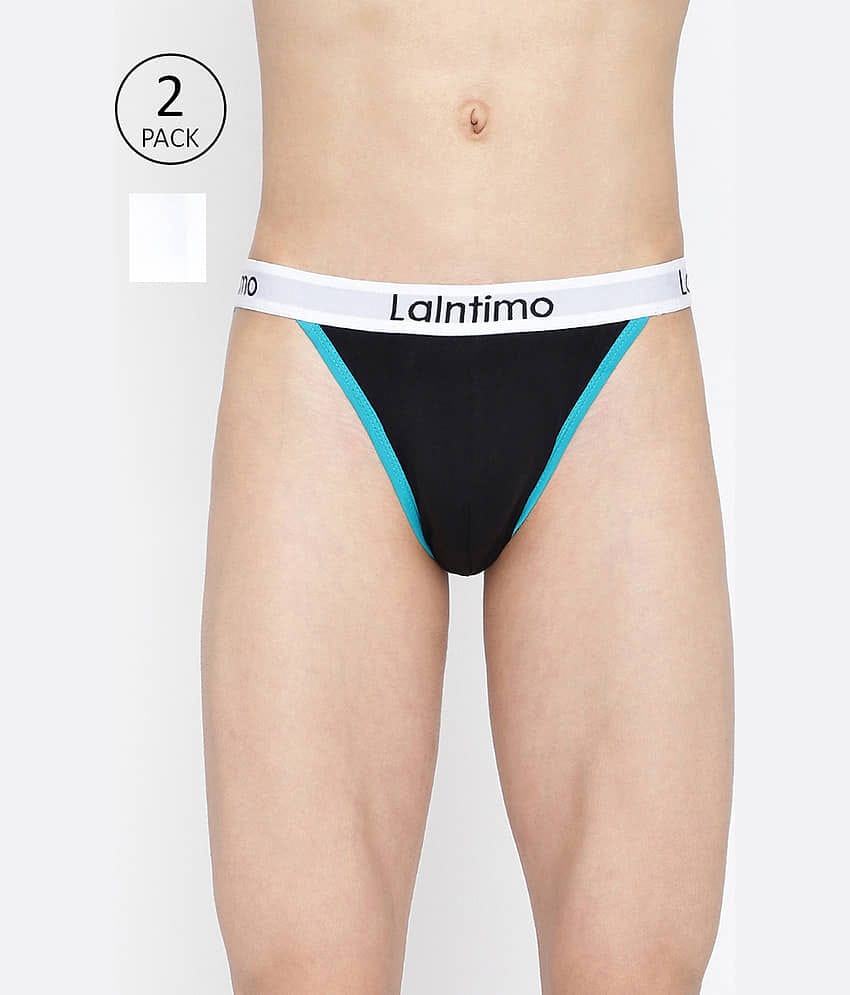 La Intimo Pack of 2 Cotton Bikini For Men's ( Multicolor )