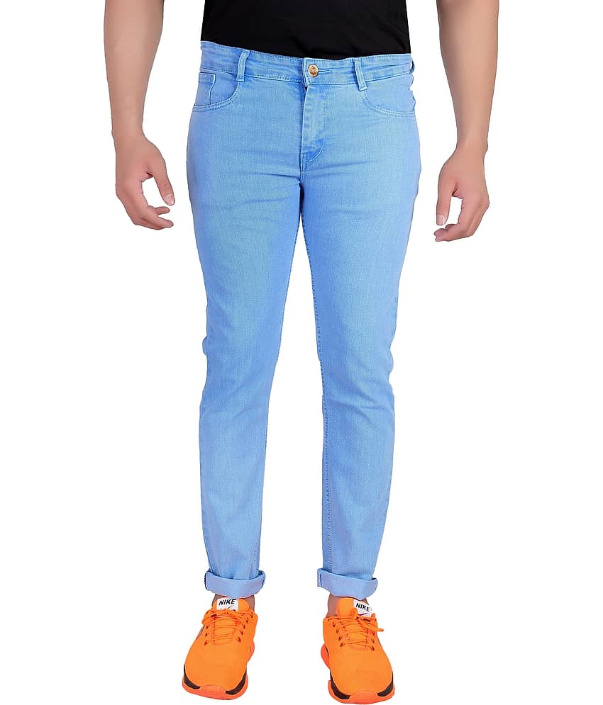 RAGZO - Light Blue Denim Slim Fit Men's Jeans ( Pack of 1 )
