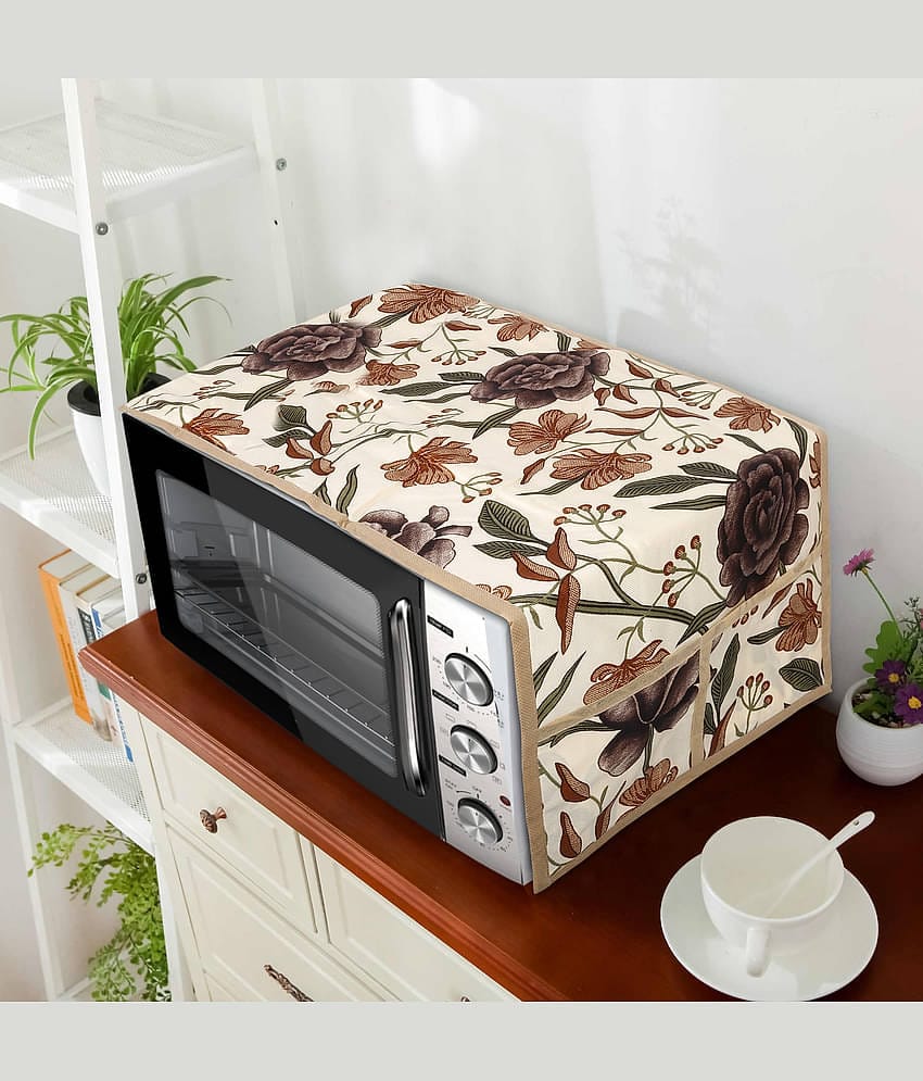 E-Retailer Single Poly-Cotton Brown Microwave Oven Cover -