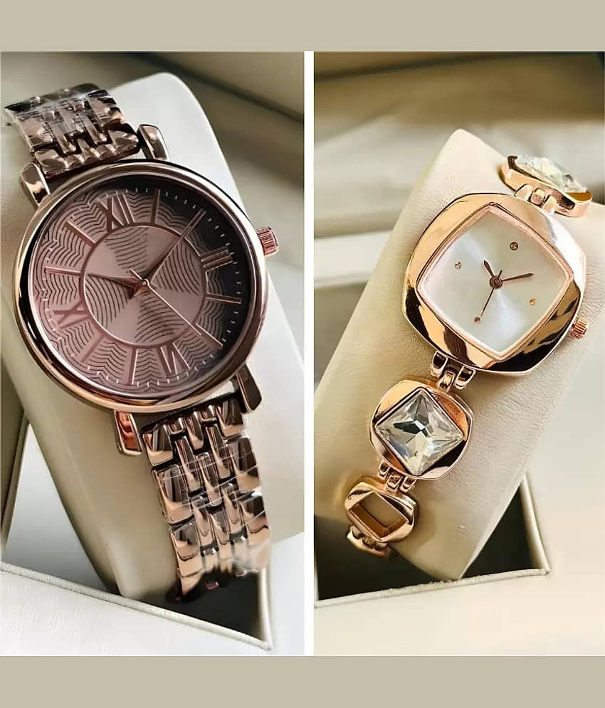 EEWHI Rose Gold Metal Analog Womens Watch