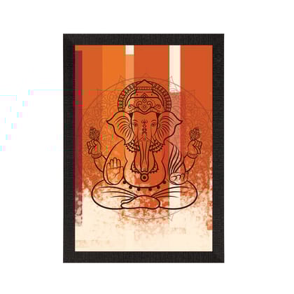 Lord Ganesha Satin Matt Texture UV Art Painting
