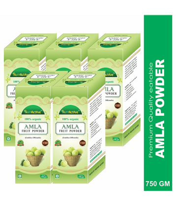 Nutractive 100% Amla Fruit ( Indian Gooseberry ) Powder 750 Gm Pack of 5