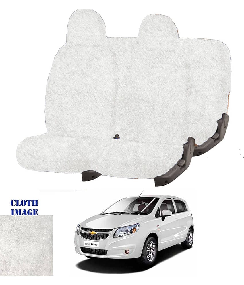 Chevrolet Sail Hatchback White 5 Seater Car Seat Cover
