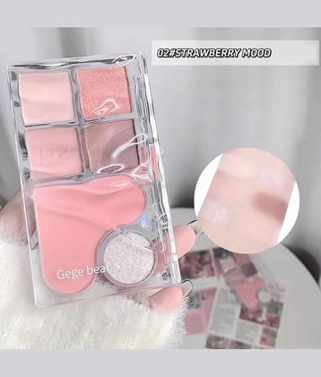 DAIMANPU Red Matte Pressed Powder Eye Palette 4.5