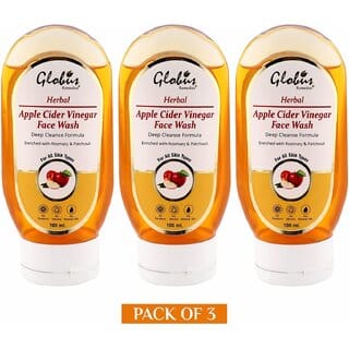 Globus Remedies Apple Cider Face wash, 100 ml, Set of 3