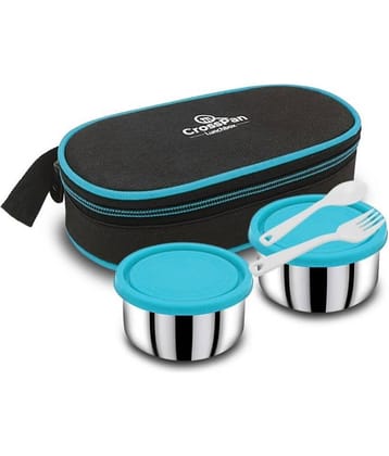 CrossPan Freshmeal Lunch Box/Tiffin Box Stainless Steel Lunch Box 2 - Container ( Pack of 1 )
