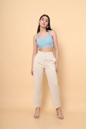Off White Straight Casual Pants-S