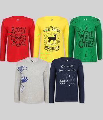 E1K Pack of 1 Boys Cotton T-Shirt ( Multicolor )