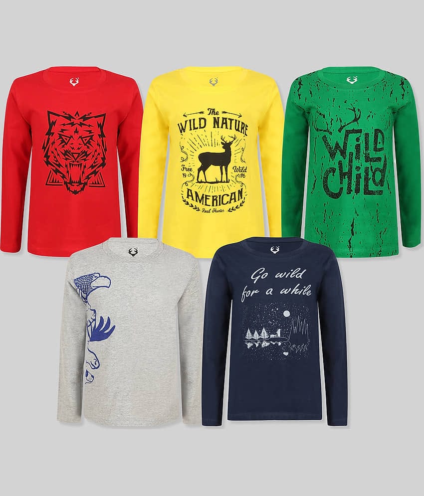 E1K Pack of 1 Boys Cotton T-Shirt ( Multicolor )