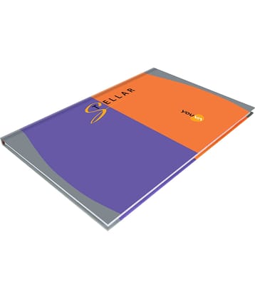 NAVNEET Stellar | Case Bound Long Book | Foolscap Size 21 cm x 33 cm | Single Line | 2 Quair | 144 Pages | Pack of 2