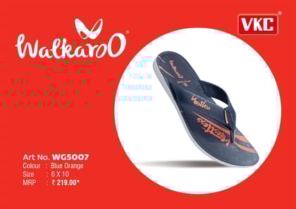 Walkaroo WG5007 Blue Orange No 12 (s) Boys Slipper
