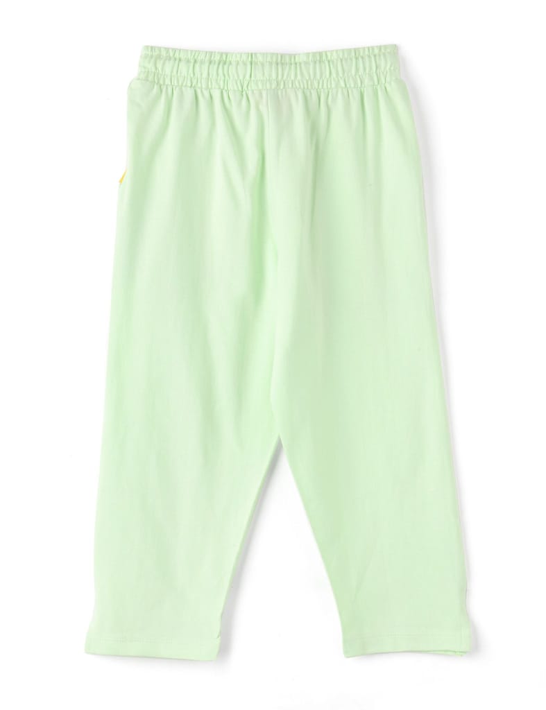 Affordable Kids Girls Capri Pants Cotton French Terry Patina Green Queen’s Land 2025 at ShopCirc