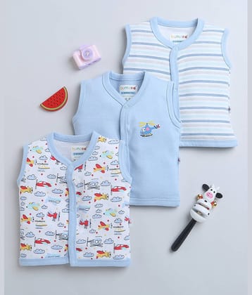 BUMZEE Pack of 3 Baby Boys Cotton T-Shirt ( Blue )