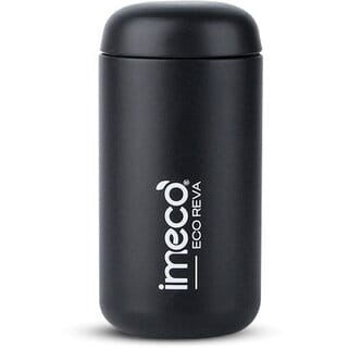 IMECO ECO REVA Capsule Shaped Stainless Steel Water Bottle Leak-Proof, BPA-Free (400 ml, Black)