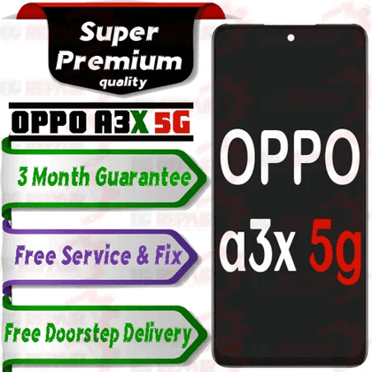Oppo A3x 5g Combo LCD with Touch Screen for A3x 5g  Black (display glass combo folder)super premium